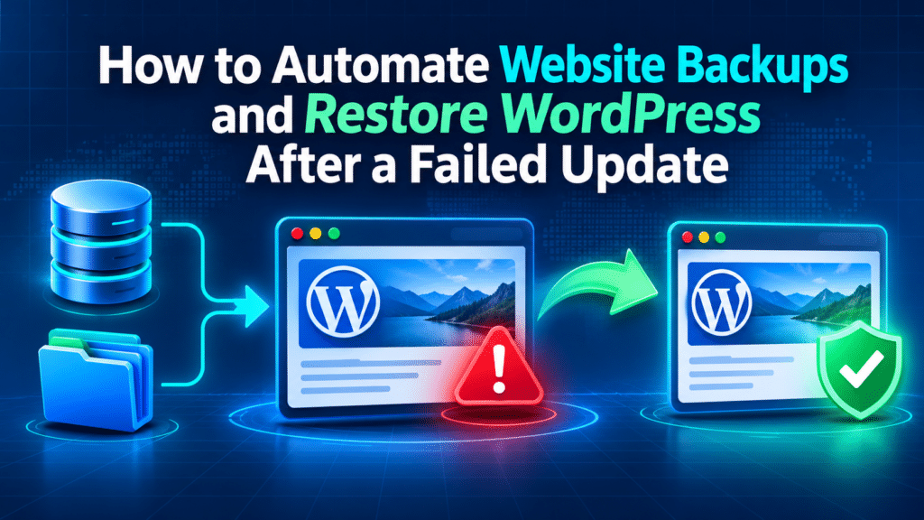 How to Automate Website Backups and Restore WordPress After a Failed Update